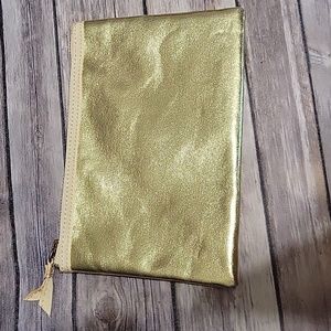 NWoT Gold Makeup Bag